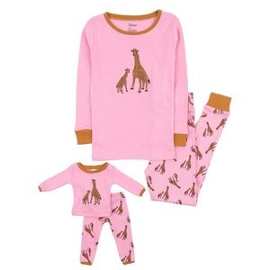 Leveret Giraffe Pajama & Matching Doll Set